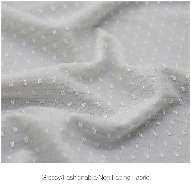 Eco friendly high stretch nylon spandex 3D flower jacquard fabric